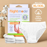 5pcs Mens Disposable Underwear Undies in XL/XXL (100% Cotton)	