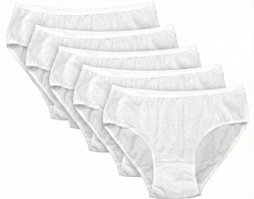 5pcs Mens Disposable Underwear in XL/XXL (100% Cotton Undies)