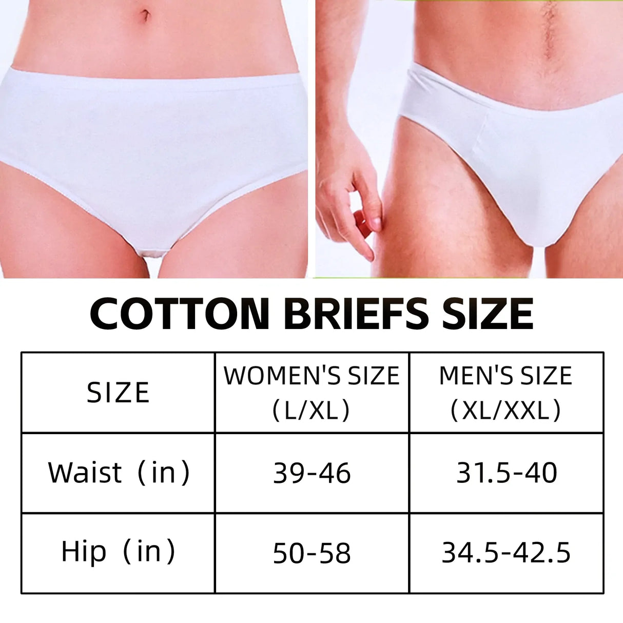 5pcs Mens Disposable Underwear Undies in XL/XXL (100% Cotton)	