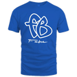 FUBU Drake Classic Logo T Shirt Top Quick Shot Tee - Cobalt Blue/White