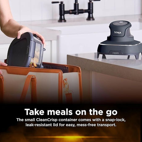 Ninja Crispi 4-in-1 Portable Glass Air Fryer w/ 2 Containers - Cyberspace (FN101GY)