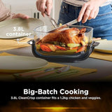 Ninja Crispi 4-in-1 Portable Glass Air Fryer w/ 2 Containers - Cyberspace (FN101GY)