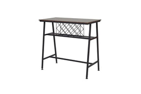 Viviendo Bar Table with Wine Storage Rack - Industrial Style