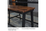 Viviendo Dining Table, Bar Table with Wine Storage Rack - Industrial Style