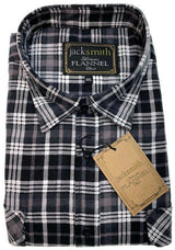 Mens Flannelette Shirt 100% Cotton Check Authentic Flannel Long Sleeve Vintage