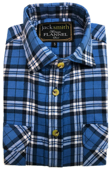 Mens Flannelette Shirt 100% Cotton Check Authentic Flannel Long Sleeve Vintage