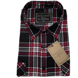 Mens Half Placket Flannelette Long Sleeve Pullover Shirt 100% Cotton Check Authentic Flannel