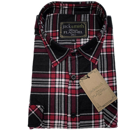 Mens Half Placket Flannelette Long Sleeve Pullover Shirt 100% Cotton Check Authentic Flannel