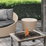 30" Square Fire Pit - Slate Tile Outdoor Fireplace for Patio