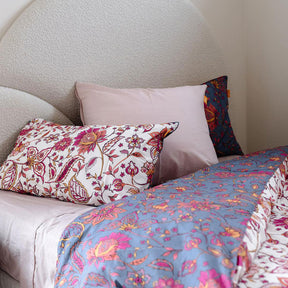 100% Cloud Cotton Duvet Quilt Cover Set w/ 2 Pillow Cases in Fiona