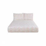Confetti Cloud Double Comforter Set w/ Fitted Sheet & 4 Pillow Covers - White (6 Piece Set)