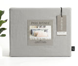 Park Avenue 175 GSM Egyptian Cotton Flannelette Fitted Sheet & Pillowcase Set - Ash