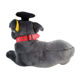 Bocchetta Flint 35cm Lying Graduation Staffy Plush Toy - Grey (Stuffed Animal Dog Grad Gift)