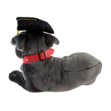 Bocchetta Flint 35cm Lying Graduation Staffy Plush Toy - Grey (Stuffed Animal Dog Grad Gift)
