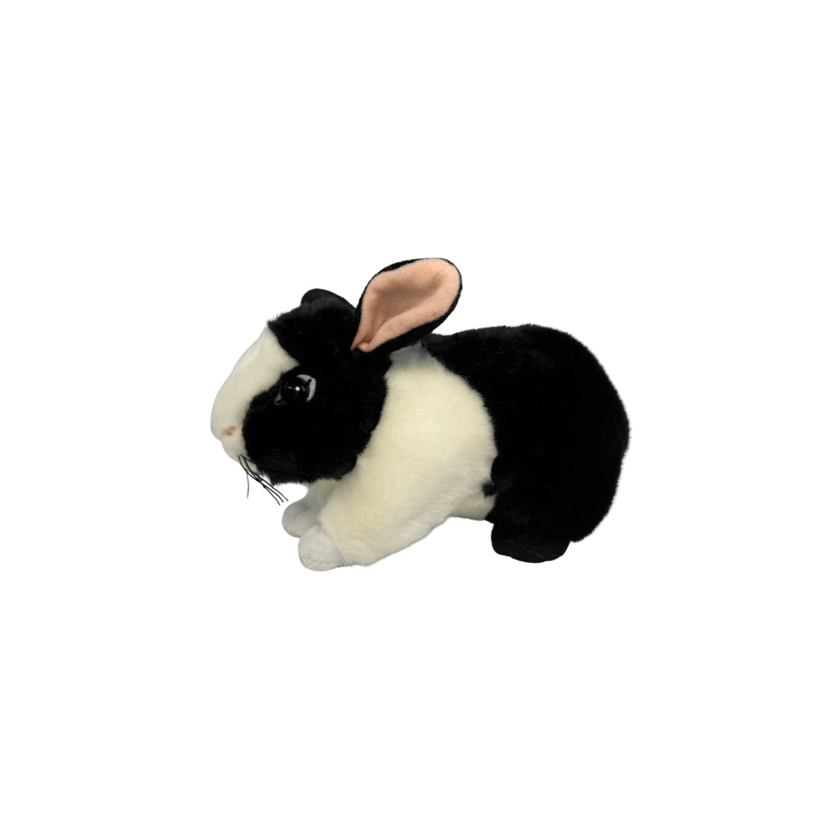 Bocchetta Flopsy 25cm Standing Bunny Rabbit Plush Toy - Black/White (Realistic Stuffed Animal Easter Gift)