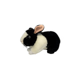 Bocchetta Flopsy 25cm Standing Bunny Rabbit Plush Toy - Black/White (Realistic Stuffed Animal Easter Gift)