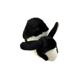 Bocchetta Flopsy 25cm Standing Bunny Rabbit Plush Toy - Black/White (Realistic Stuffed Animal Easter Gift)
