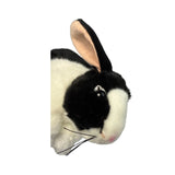 Bocchetta Flopsy 25cm Standing Bunny Rabbit Plush Toy - Black/White (Realistic Stuffed Animal Easter Gift)