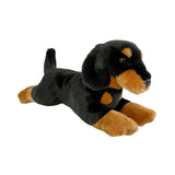 Bocchetta Frankie 30cm Floppy Dachshund Puppy Plush Toy - Black/Tan (Realistic Stuffed Animal Dog Gift)