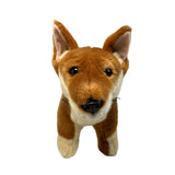 Bocchetta Frazer 25cm Standing Dingo Plush Toy - Tan (Australian Stuffed Animal Souvenir Gift)