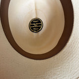 Genuine Handwoven Grade 8 Panama Straw Fedora Hat - Ivory (Made in USA)
