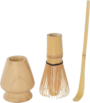 Leaf & Bean 3pcs Bamboo Japanese Matcha Making Set (Whisk, Scoop & Holder)
