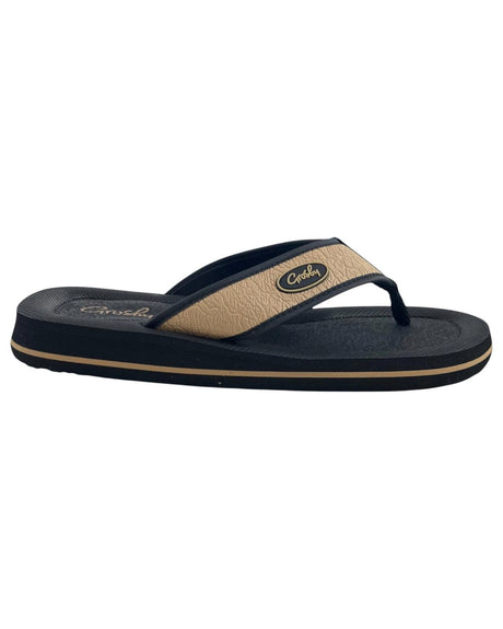 Grosby New Husky Mens Thongs - Khaki/Black (Flip Flops/Sandals)