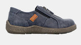 Panache Womens Inda Walking Shoes w/ Zip in Navy - US 11