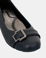 Panache Womens Katoa Ballet Flats - Black (Classic Casual Shoes)