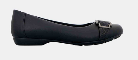 Panache Womens Katoa Ballet Flats - Black (Classic Casual Shoes)