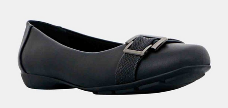 Panache Womens Katoa Ballet Flats - Black (Classic Casual Shoes)