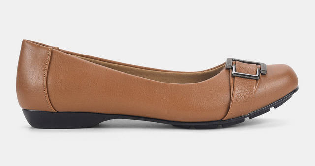 Panache Womens Katoa Ballet Flats - Tan (Classic Casual Shoes)