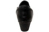 Panache Womens Raegan Comfortable Low Heel Shoes in Black