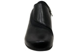Panache Womens Raegan Comfortable Low Heel Shoes in Black