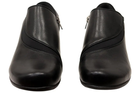 Panache Womens Raegan Comfortable Low Heel Shoes in Black