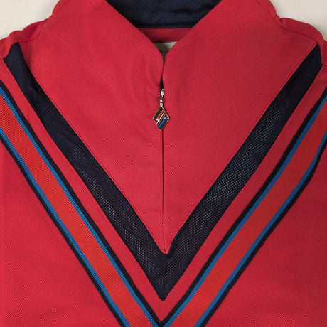 Greg Norman Womens Short Sleeve Zip Funnel Collar Polo Shirt - Rare Red