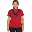 Greg Norman Womens Short Sleeve Zip Funnel Collar Polo Top Shirt in Rare Red - XL