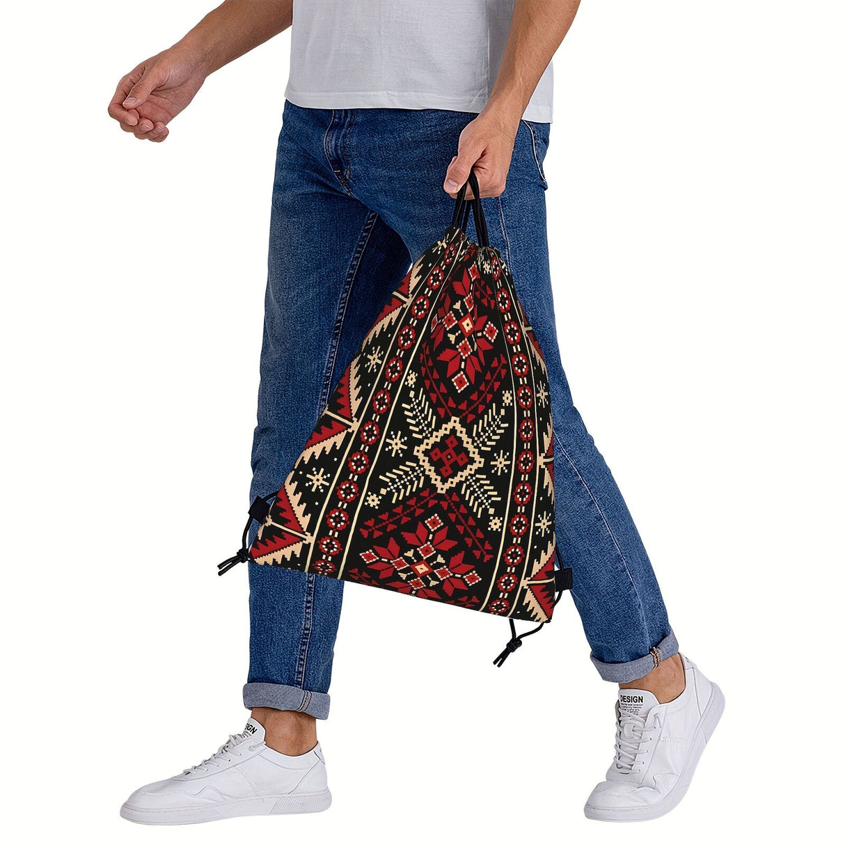 Traditional Ukrainian Ukrainian Cultural Backpack Tote Bag with Drawstring Closure