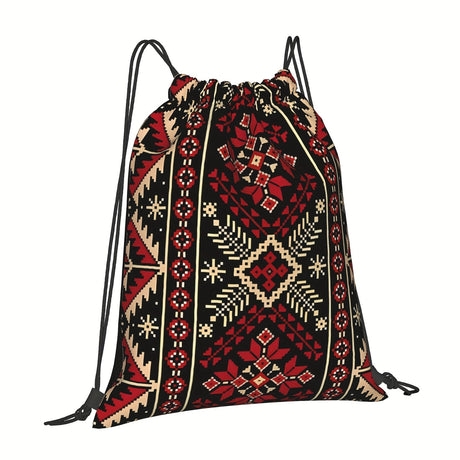Traditional Ukrainian Cultural Backpack & Tote Bag w/ Drawstring Closure