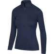 Greg Norman Womens Utility 1/2 Zip Mock Long Sleeve Golf Top in Navy Heather