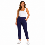 Greg Norman Womens Perfect Fit Slimming Pants - Mid Navy (Stretch Trousers)