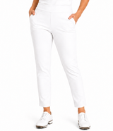 Greg Norman Womens Perfect Fit Slimming Pants - White (Stretch Trousers)