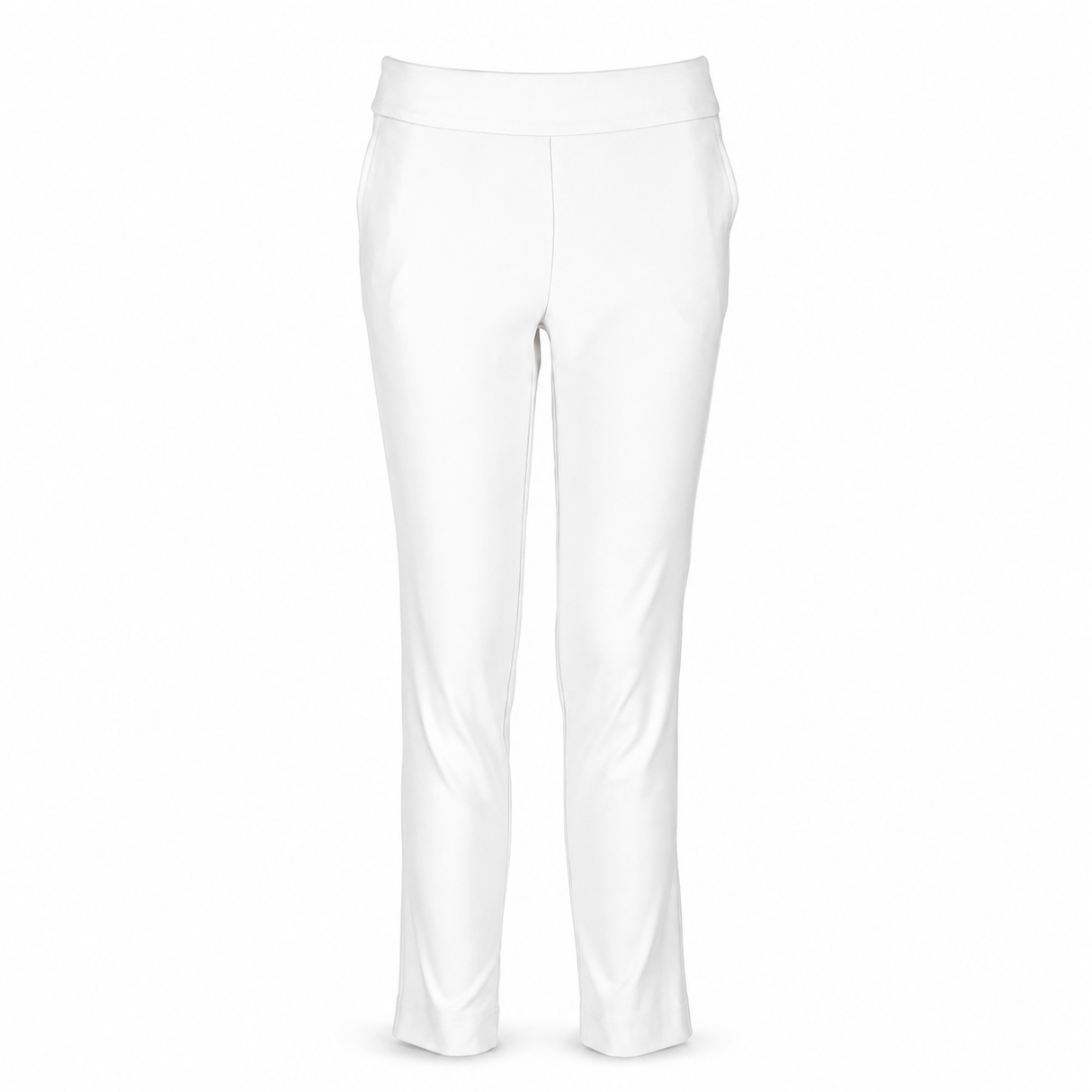 Greg Norman Womens Perfect Fit Slimming Pants - White (Stretch Trousers)