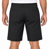Greg Norman Mens Woven Tech Flat Front Shorts in Black