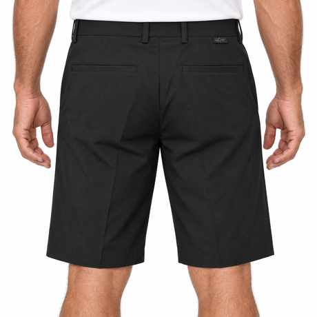 Greg Norman Mens Woven Tech Flat Front Shorts - Black