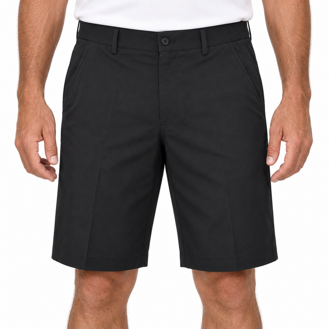 Greg Norman Mens Woven Tech Flat Front Shorts in Black - 32