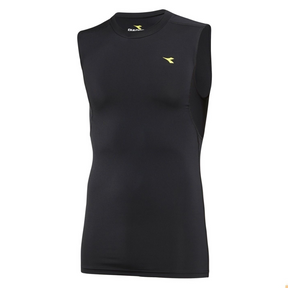 Diadora Mens Compression Sleeveless Muscle Top - Black (Sports Base Layer)