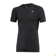 Diadora Mens Compression Short Sleeve T-Shirt Top - Black (Sports Base Layer)