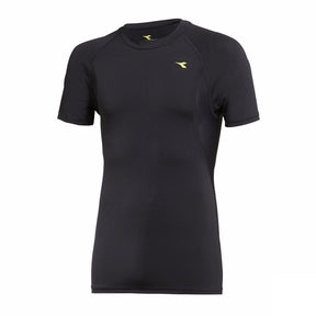 Diadora Boys Compression Short Sleeve Thermal T-Shirt - Black (Kids Activewear)