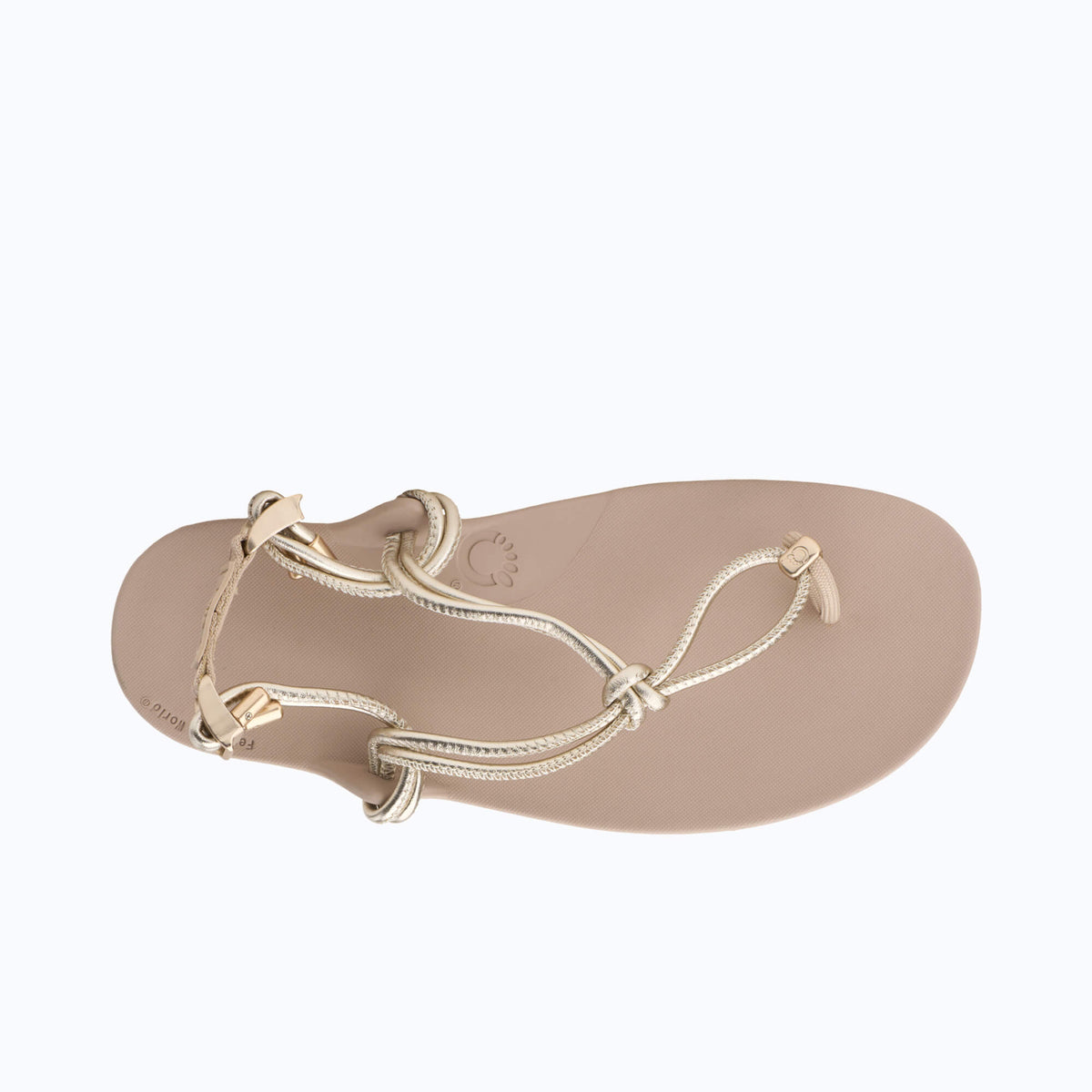 Xero Womens Genesis Leather Barefoot Sandals - Gold Metallic (Zero Drop)